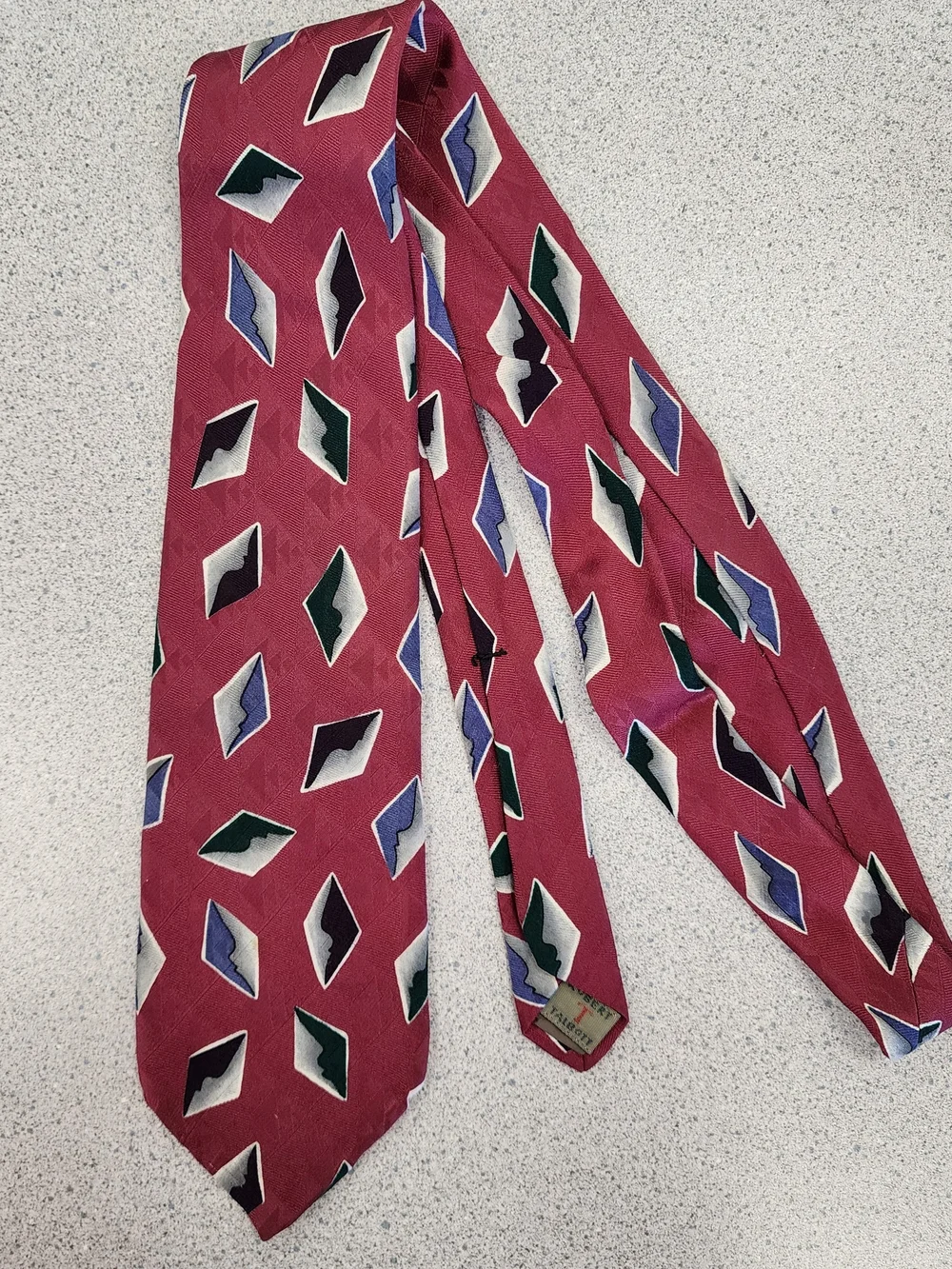 Vintage Robert Talbott Studio Geometric Silk Tie for Jacobson's - 90s Retro